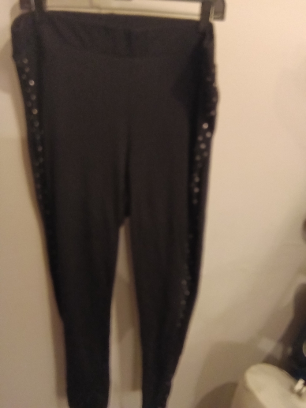 torrid Black Leggings with Side Stud Detail